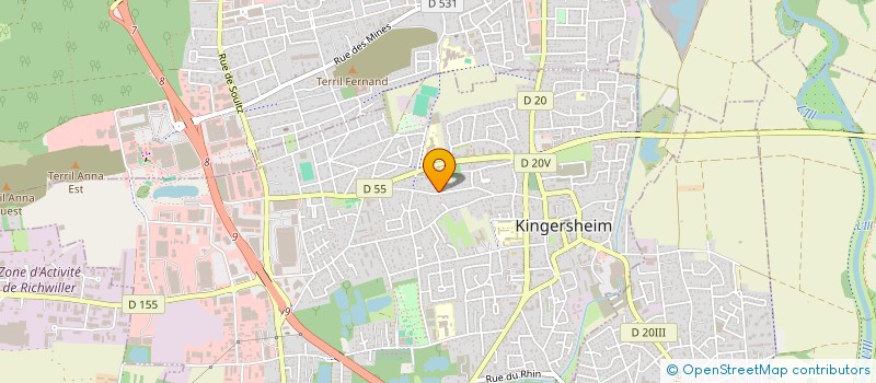 localisation de l'entreprise MADAME CELINE LUCIANI  KINGERSHEIM