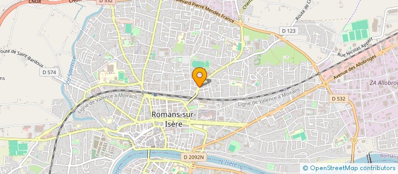 localisation de l'entreprise MADAME CELINE MANDARON à ROMANS-SUR-ISERE