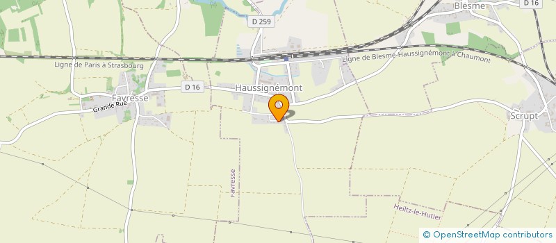 localisation de l'entreprise MADAME CELINE MANGIN  HAUSSIGNEMONT