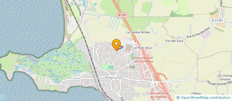 localisation de l'entreprise MADAME CELINE MARTIN à ANGOULINS