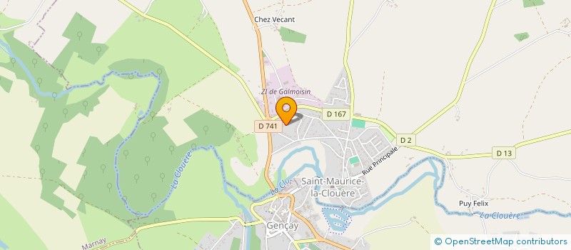 localisation de l'entreprise MADAME CELINE MARTIN  SAINT-MAURICE-LA-CLOUERE