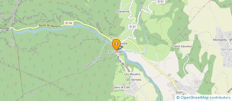 localisation de l'entreprise MADAME CELINE MARTIN  VALLIERES-SUR-FIER