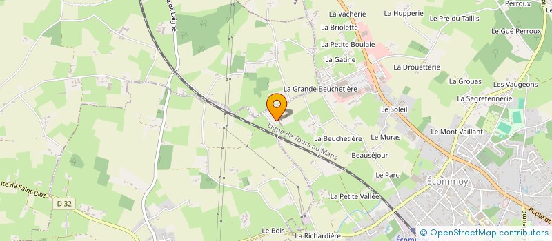 localisation de l'entreprise MADAME CELINE MARTINEAU  SAINT-BIEZ-EN-BELIN