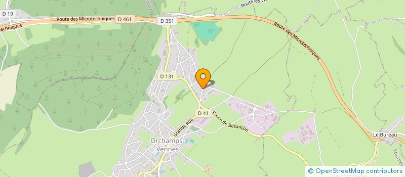 localisation de l'entreprise MADAME CELINE MASSE  ORCHAMPS-VENNES