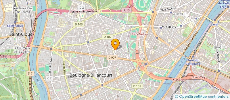 localisation de l'entreprise MADAME CELINE MAURAS à BOULOGNE-BILLANCOURT