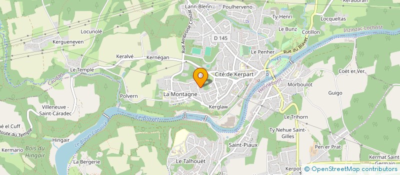 localisation de l'entreprise MADAME CELINE MAURICE  INZINZAC-LOCHRIST