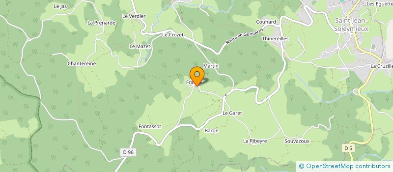 localisation de l'entreprise MADAME CELINE MAZET  SAINT-JEAN-SOLEYMIEUX