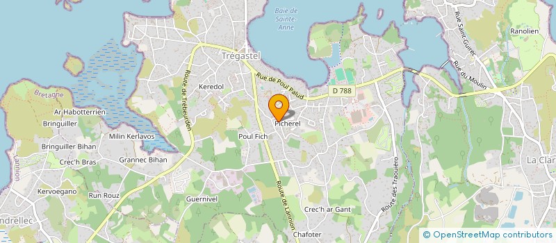 localisation de l'entreprise MADAME CELINE MENETRIER  TREGASTEL