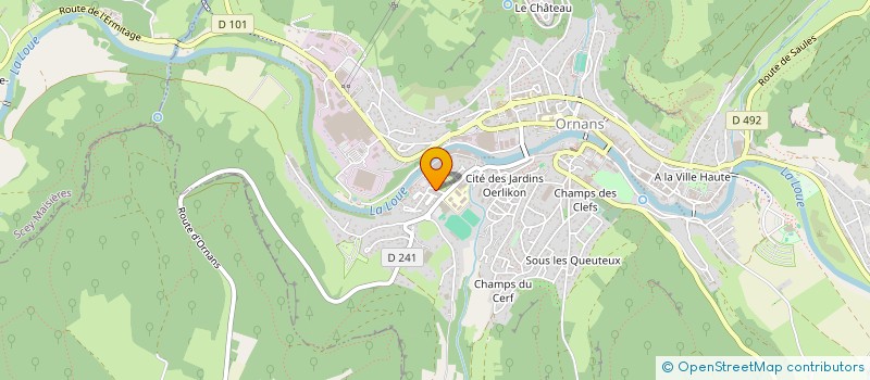 localisation de l'entreprise MADAME CELINE MENETRIER  ORNANS