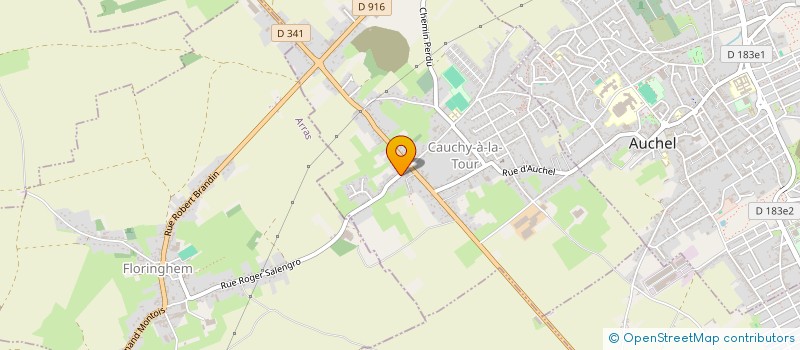 localisation de l'entreprise MADAME CELINE MERLIN  CAUCHY-A-LA-TOUR