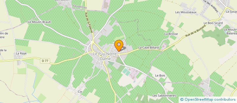 localisation de l'entreprise MADAME CELINE MESNARD  LE PUY-NOTRE-DAME