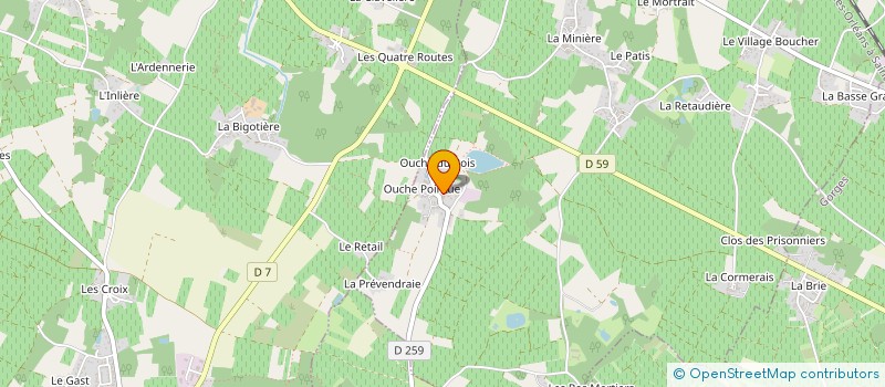 localisation de l'entreprise MADAME CELINE METAIREAU  MONNIERES