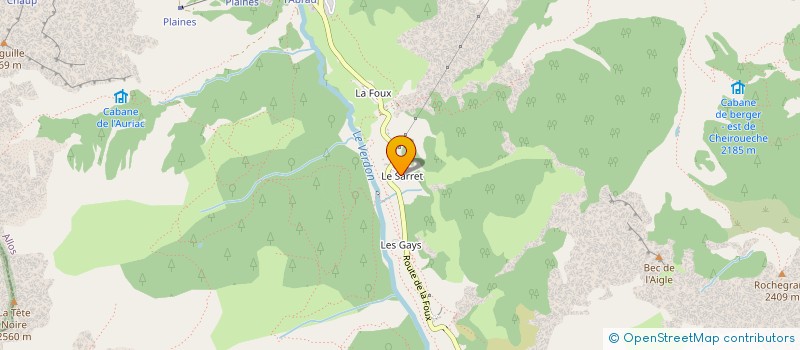 localisation de l'entreprise MADAME CELINE MOLINERI  ALLOS