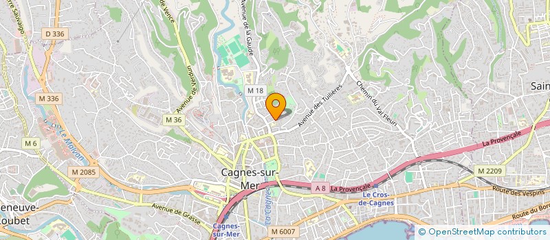 localisation de l'entreprise MADAME CELINE MOREAU à CAGNES-SUR-MER