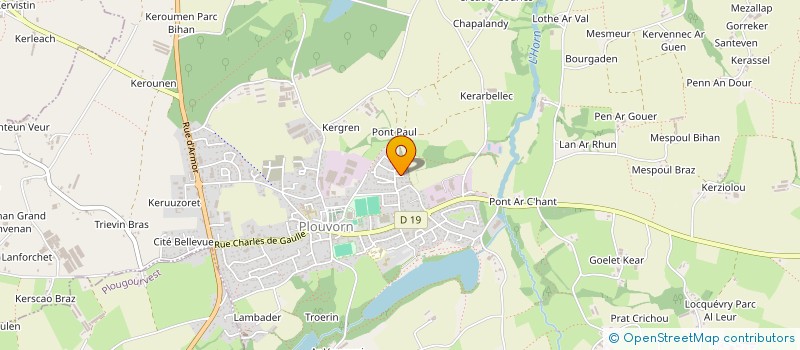 localisation de l'entreprise MADAME CELINE MORIZUR  PLOUVORN