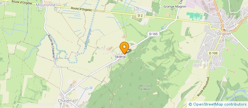 localisation de l'entreprise MADAME CELINE MUGNIER  ORGELET