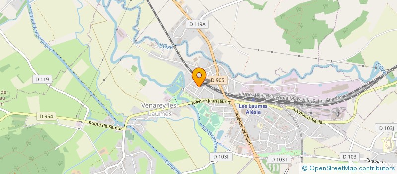 localisation de l'entreprise MADAME CELINE OLIVARES  VENAREY-LES-LAUMES