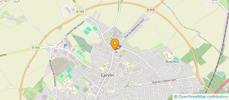 localisation de l'entreprise MADAME CELINE PAQUIN  CARVIN