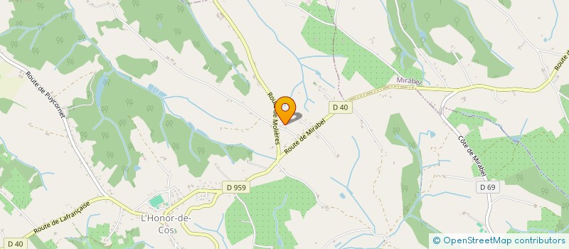 localisation de l'entreprise MADAME CELINE PARADIS  L'HONOR-DE-COS