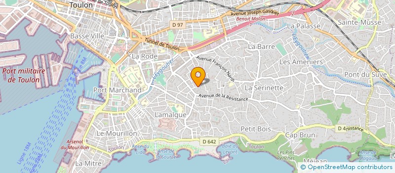 localisation de l'entreprise MADAME CELINE PARIGGI à TOULON