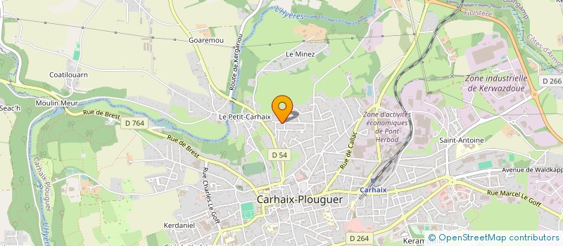 localisation de l'entreprise MADAME CELINE PENICAUD  CARHAIX-PLOUGUER