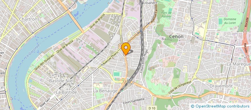 localisation de l'entreprise MADAME CELINE PERAL  CENON