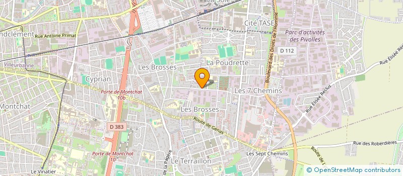 localisation de l'entreprise MADAME CELINE PEREIRA  VAULX-EN-VELIN