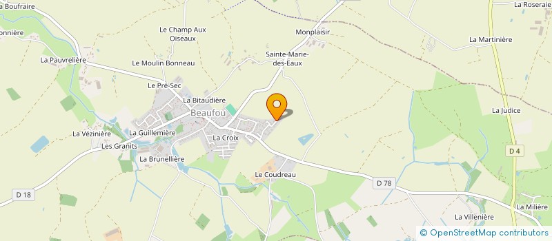 localisation de l'entreprise MADAME CELINE PERRAUDEAU  BEAUFOU