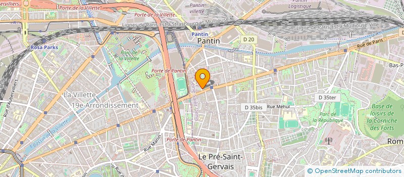 localisation de l'entreprise MADAME CELINE PERRIN à PANTIN