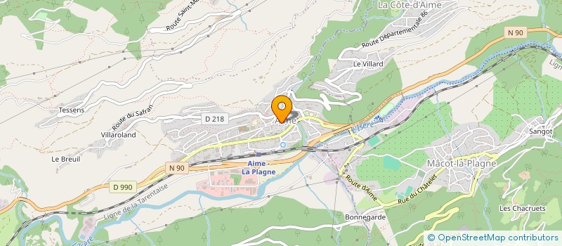 localisation de l'entreprise MADAME CELINE PERROT  AIME-LA-PLAGNE