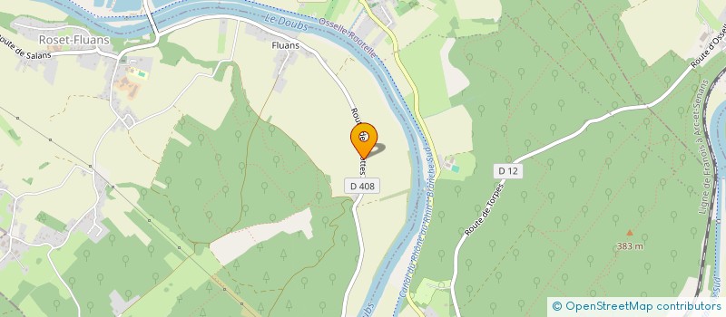 localisation de l'entreprise MADAME CELINE PERROT  ROSET-FLUANS