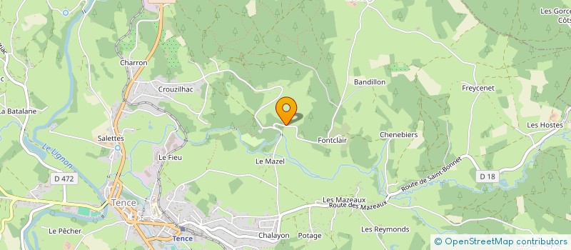 localisation de l'entreprise MADAME CELINE PEYRAGROSSE  TENCE