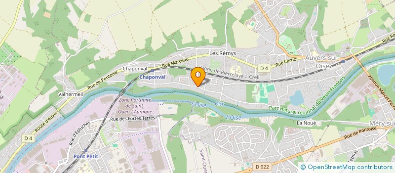 localisation de l'entreprise MADAME CELINE POISSON  AUVERS-SUR-OISE