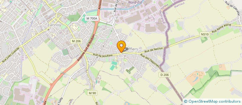 localisation de l'entreprise MADAME CELINE POLLART  TOUFFLERS