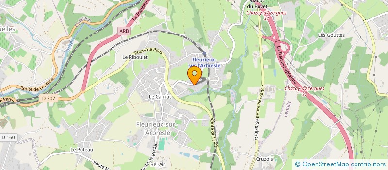 localisation de l'entreprise MADAME CELINE PONS  FLEURIEUX-SUR-L'ARBRESLE