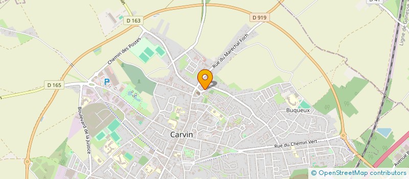 localisation de l'entreprise MADAME CELINE POTTIER  CARVIN