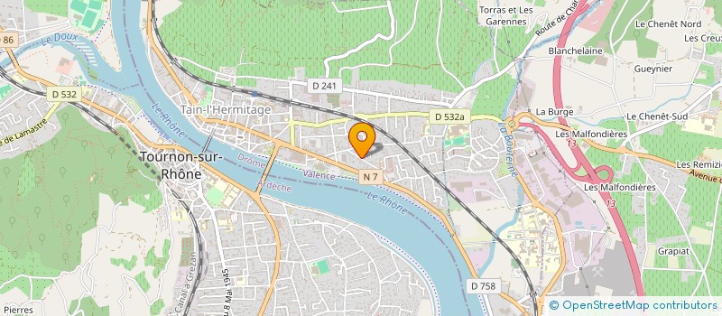 localisation de l'entreprise MADAME CELINE POULENARD  TAIN-L'HERMITAGE