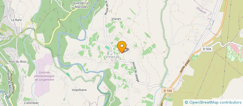localisation de l'entreprise MADAME CELINE PREVOT  VINEZAC