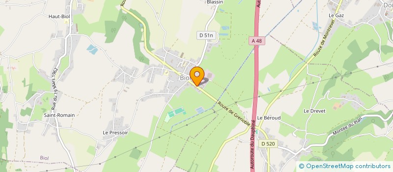 localisation de l'entreprise MADAME CELINE PRIEUR DREVON  BIOL