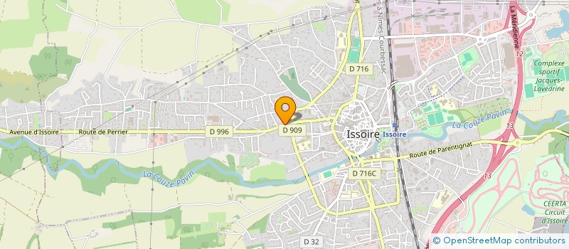 localisation de l'entreprise MADAME CELINE PRULHIERE  ISSOIRE