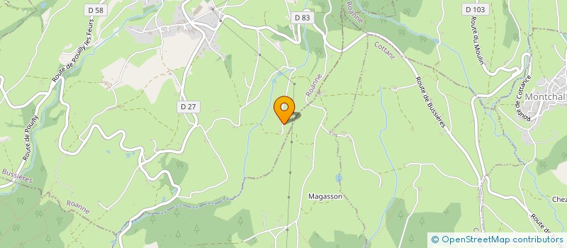 localisation de l'entreprise MADAME CELINE RAYMOND  BUSSIERES