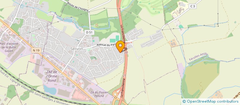 localisation de l'entreprise MADAME CELINE REGNIER  SERVON