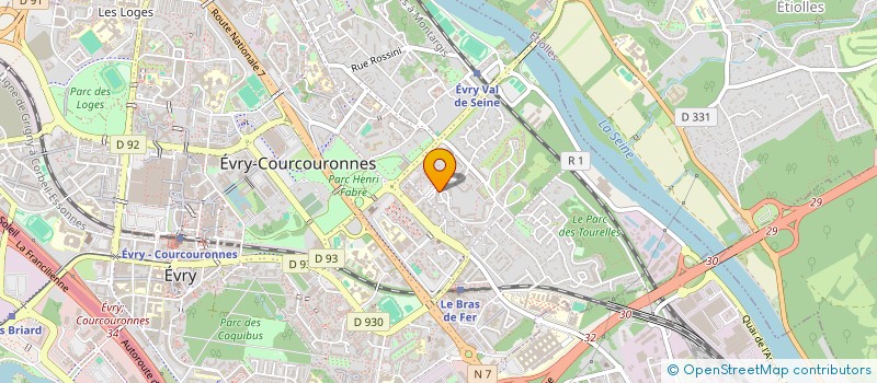 localisation de l'entreprise MADAME CELINE REISSINGER  EVRY-COURCOURONNES