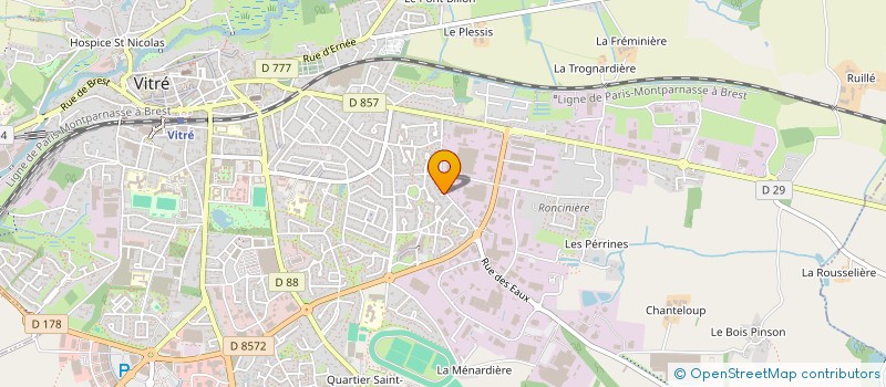 localisation de l'entreprise MADAME CELINE RIVAULT  VITRE