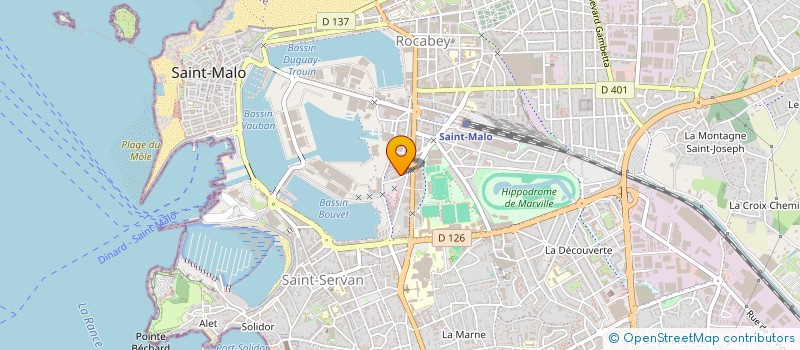 localisation de l'entreprise MADAME CELINE ROCHE  SAINT-MALO