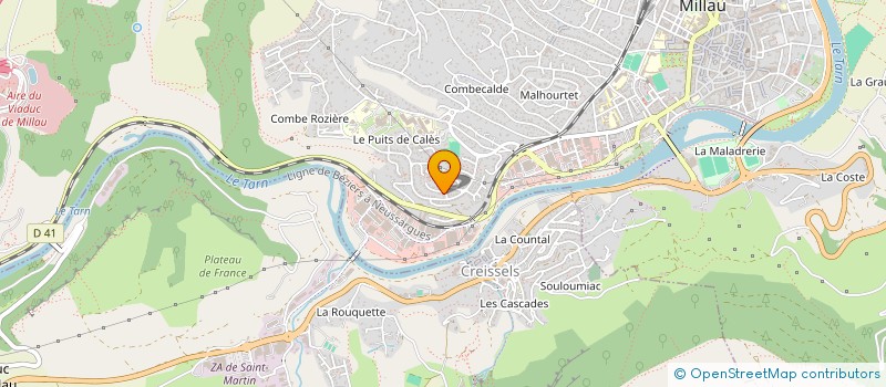 localisation de l'entreprise MADAME CELINE ROUMOULOU à MILLAU