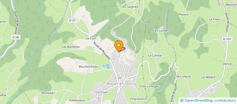 localisation de l'entreprise MADAME CELINE ROUX à ROZIER-EN-DONZY