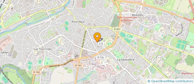 localisation de l'entreprise MADAME CELINE SAINT-JEAN  POITIERS