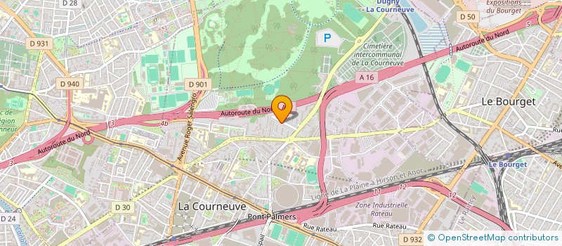 localisation de l'entreprise MADAME CELINE SAUNIER à LA COURNEUVE