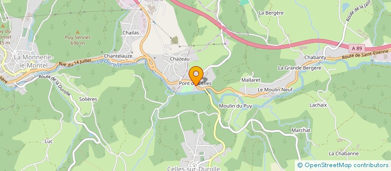 localisation de l'entreprise MADAME CELINE SAUVAGNAT  CELLES-SUR-DUROLLE